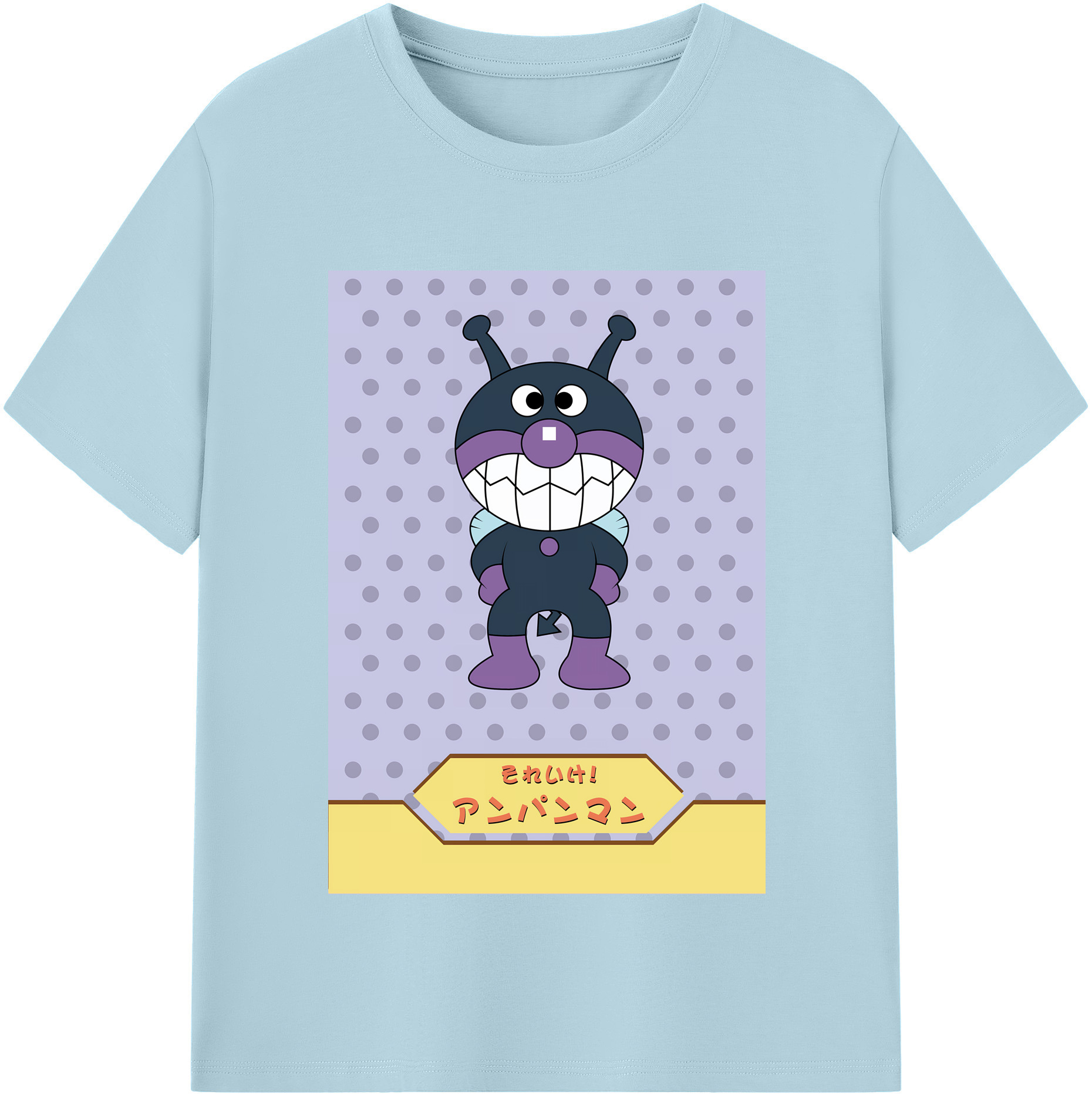 （画像用） アンパンマン Anpanman 綿100％半袖Tシャツ（フロントプリント）